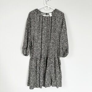 H&M | Floral Black Dress